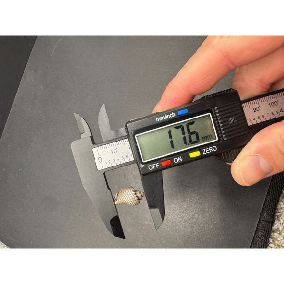 Vtg 925 Solid Sterling Silver Conch Sea Shell 3D Charm Pendant 17.6mm - Picture 10 of 10